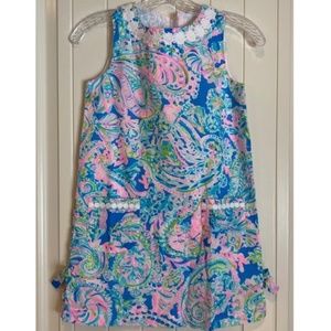 Lilly Pulitzer Little Lilly Classic Shift Girl Pink Floral Dress Size 10